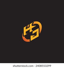 JH-Kombinationsbrief einzigartiger Initiallogo-Support für Gaming-Team, YouTube, Twitch