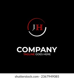 JH creative modern letters logo design template