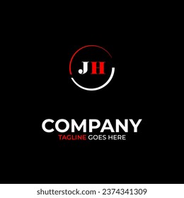 JH creative modern letters logo design template