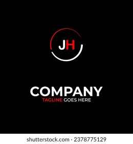 JH creative modern letters logo design template