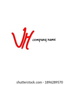 Logo manuscrito de jH para identidad