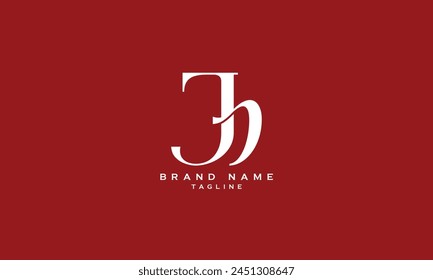 JH, HJ, Abstract initial monogram letter alphabet logo design