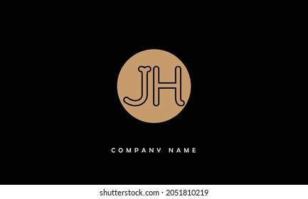 JH, HJ Alphabets Letters Logo Monogram