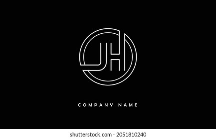 JH, HJ Alphabets Letters Logo Monogram