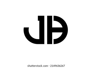 jh hj h j initial letter logo