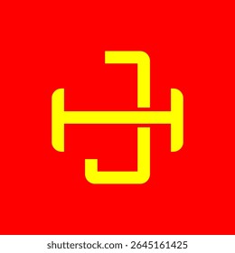 JH- oder HJ-Monogramm-Logos überlappend