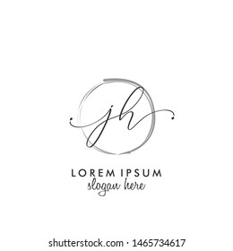 JH Initial beauty monogram logo vector