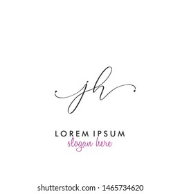 JH Initial beauty monogram logo vector