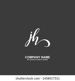 JH Initial handwriting logo vector
