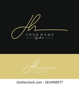 JH Initial letter handwriting and signature logo.