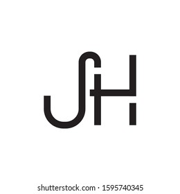 JH initial letter logo template vector icon design