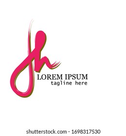 jh initial Letter Monogram Logo. Vector logo for business and company identity