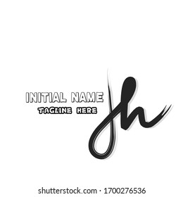 Jh initial Letter Monogram Logo. Vector logo for business and company identity