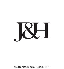 J&H Initial logo. Ampersand monogram logo