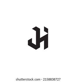 Cartas iniciales del logotipo de JH en un diseño profesional de alta calidad que se imprimirán en cualquier medio impreso