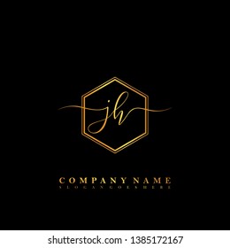 JH Initial luxury handwriting logo vector