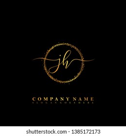 JH Initial luxury handwriting logo vector