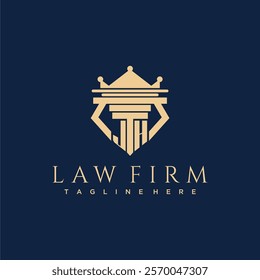 JH initial monogram logo for lawfirm vector design