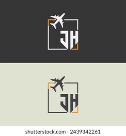 JH initial monogram logo with square style design.
