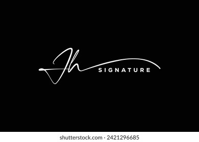 JH initials Handwriting signature logo.    JH Hand drawn Calligraphy lettering Vector. JH letter real estate, beauty, photography letter logo design.