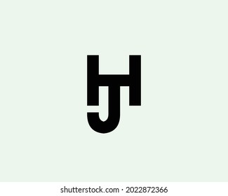 Plantilla vectorial de diseño de logotipo de letras JH