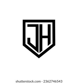 JH letter logo design with white background in illustrator. Vector logo, calligraphy designs for logo, Poster, Invitation, etc.