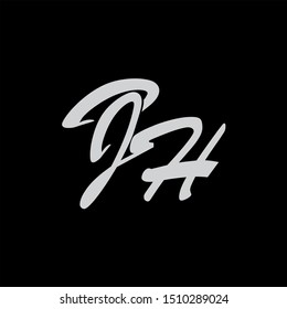 JH Letter monogram with abstrac concept style design