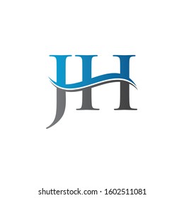 JH letter Type Logo Design vector Template. Letter JH logo Design