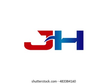 JH Logo. Vector Graphic Branding Letter Element
