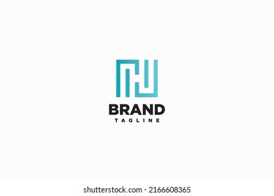 JH moderno logotipo inicial vinculado al concepto cuadrado con un diseño profesional de alta calidad que será el mejor para su empresa