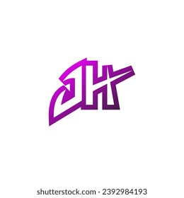 JH Premium emblem logo initial esport and gaming design concept