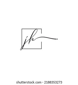 El concepto de logotipo de sigantina JH en un diseño profesional de alta calidad que se imprimirá en cualquier medio impreso