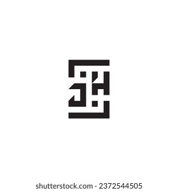 JH square concept retro logo in high quality professional design that will print well across any print media