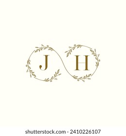 JH wedding infinity in elegant monogram with high quality professional design that will print well