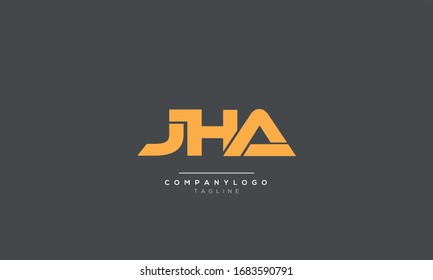 JHA Letter Logo Design Template Vector