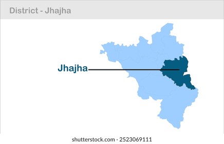 Mapa do sub-distrito de Jhajha, Distrito de Jamui, Estado de Bihar, República da Índia, Governo de Bihar, Território indiano, Índia Oriental, política, aldeia, turismo