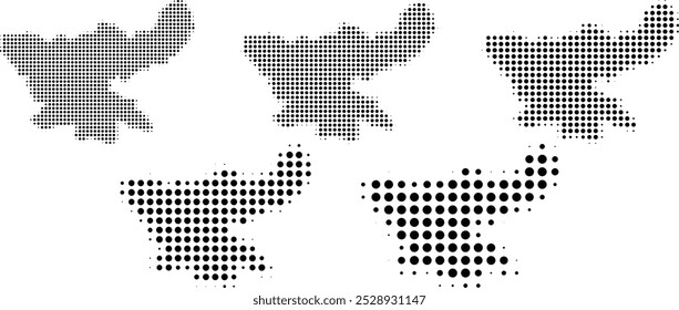 Jharkhand Map halftone in different sizes.eps
