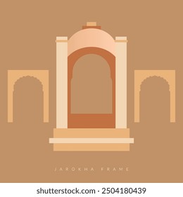 Jharokha Frame - Window Elements for Invitations - Stock Illustration as EPS 10 File