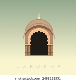 Jharokha - Fenêtre  Éléments - Illustration sous forme de fichier EPS10