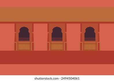 Jharokha - Window Elements - Stock Illustration as EPS 10 File