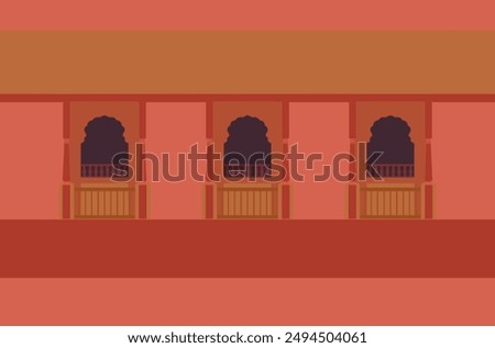 Jharokha - Window Elements - Stock Illustration as EPS 10 File