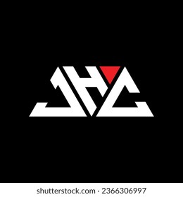 Diseño del logotipo de la letra del triángulo JHC con forma de triángulo. Monograma de diseño del logotipo del triángulo JHC. Plantilla de logotipo vectorial de triángulo JHC con color rojo. Logotipo triangular JHC Diseño sencillo, elegante y lujoso.