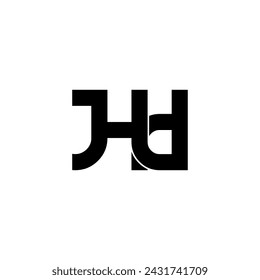 jhd initial letter monogram logo design