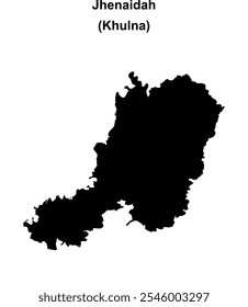 Mapa en blanco del distrito de Jhenaidah