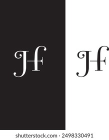 jhf monogram letter logo design