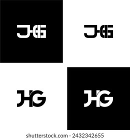 conjunto de diseño de logotipo de monograma de letra de tipografía jhg