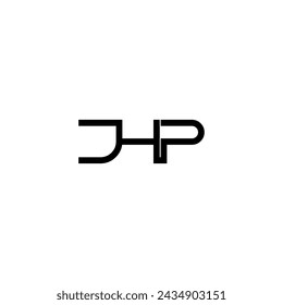 diseño de logotipo de monograma inicial con letras jhp