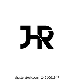 jhr lettering initial monogram logo design