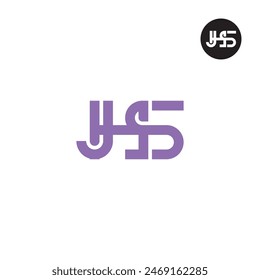 Diseño de monograma de letra de logotipo JHS