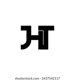 jht initial letter monogram logo design